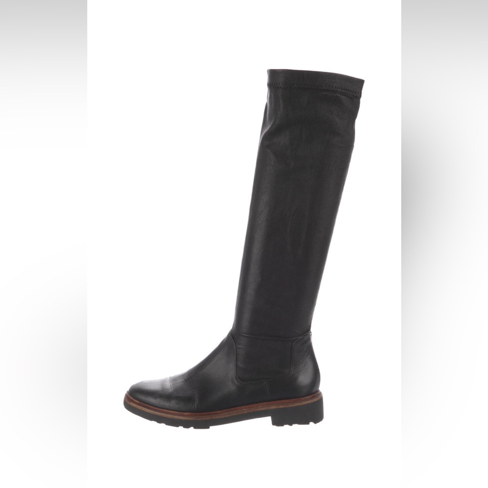 Robert Clergerie Black Leather Boots Knee High